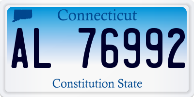 CT license plate AL76992