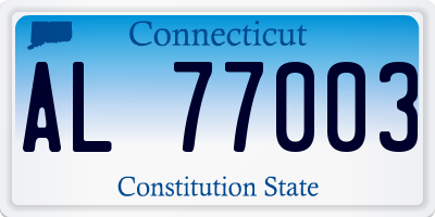 CT license plate AL77003