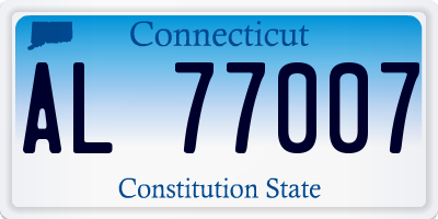 CT license plate AL77007