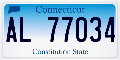 CT license plate AL77034