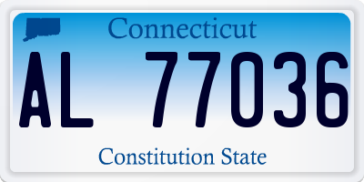 CT license plate AL77036
