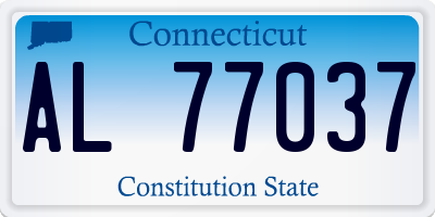 CT license plate AL77037