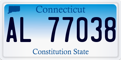 CT license plate AL77038