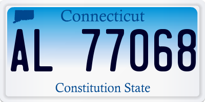 CT license plate AL77068