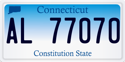 CT license plate AL77070