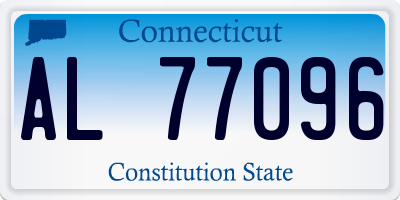 CT license plate AL77096