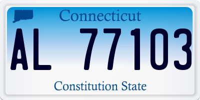 CT license plate AL77103