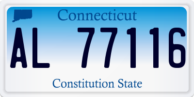 CT license plate AL77116