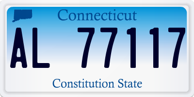 CT license plate AL77117