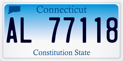 CT license plate AL77118