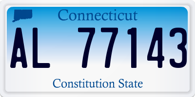 CT license plate AL77143