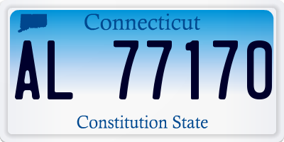 CT license plate AL77170