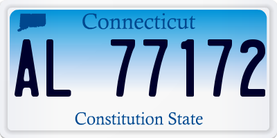 CT license plate AL77172
