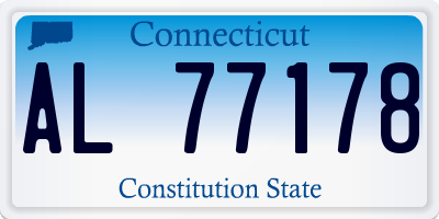 CT license plate AL77178