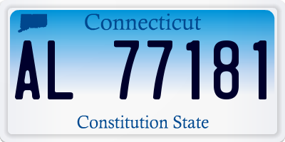 CT license plate AL77181