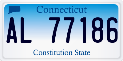 CT license plate AL77186