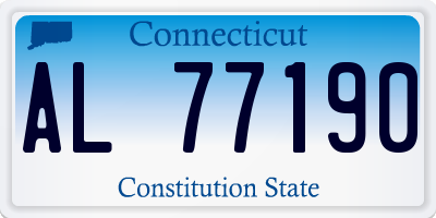 CT license plate AL77190