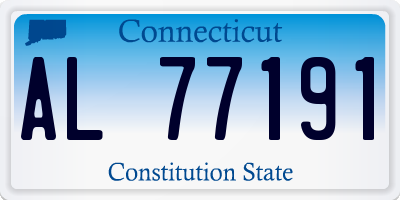 CT license plate AL77191