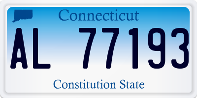 CT license plate AL77193
