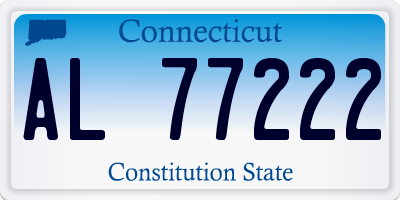 CT license plate AL77222