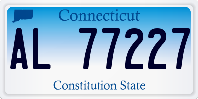 CT license plate AL77227