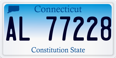 CT license plate AL77228