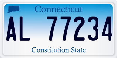 CT license plate AL77234
