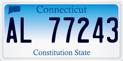 CT license plate AL77243