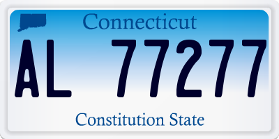 CT license plate AL77277