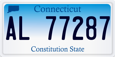 CT license plate AL77287