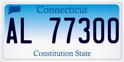 CT license plate AL77300