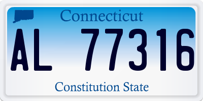 CT license plate AL77316