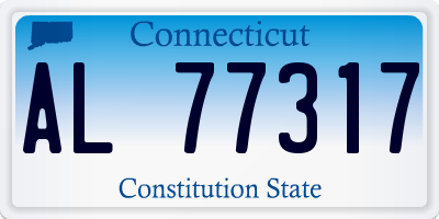 CT license plate AL77317