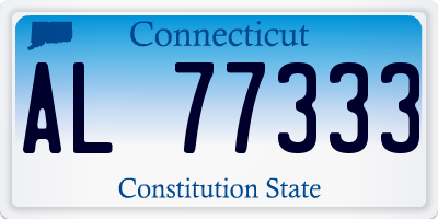CT license plate AL77333