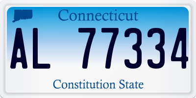 CT license plate AL77334