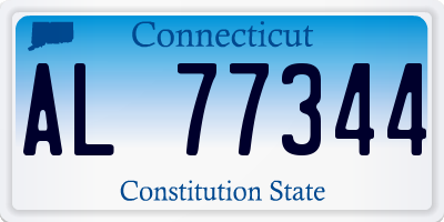 CT license plate AL77344