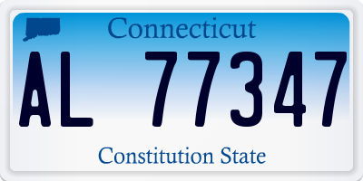 CT license plate AL77347