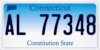 CT license plate AL77348