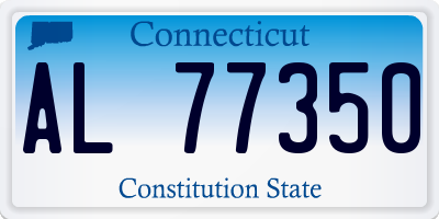 CT license plate AL77350