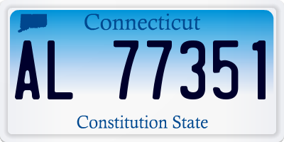 CT license plate AL77351