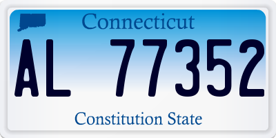 CT license plate AL77352