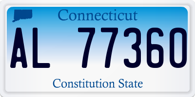 CT license plate AL77360