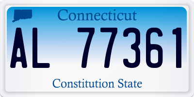 CT license plate AL77361