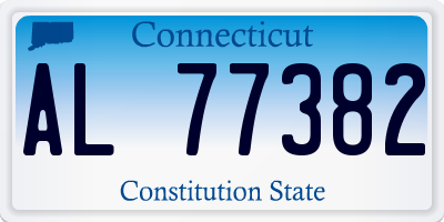 CT license plate AL77382