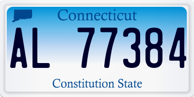 CT license plate AL77384