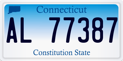 CT license plate AL77387