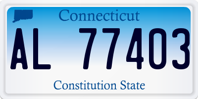 CT license plate AL77403
