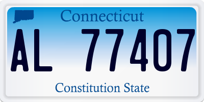 CT license plate AL77407