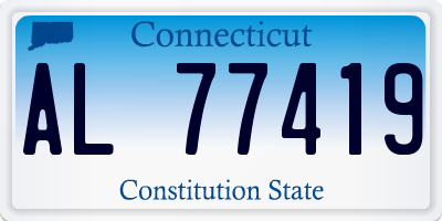 CT license plate AL77419