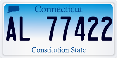 CT license plate AL77422
